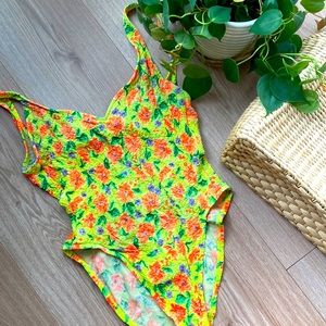 Vintage High Cut neon One Piece